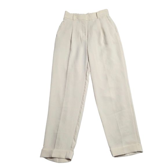 Aritzia Wilfred Dashwood Ankle Pants Cream White Size 4 - Picture 2 of 9